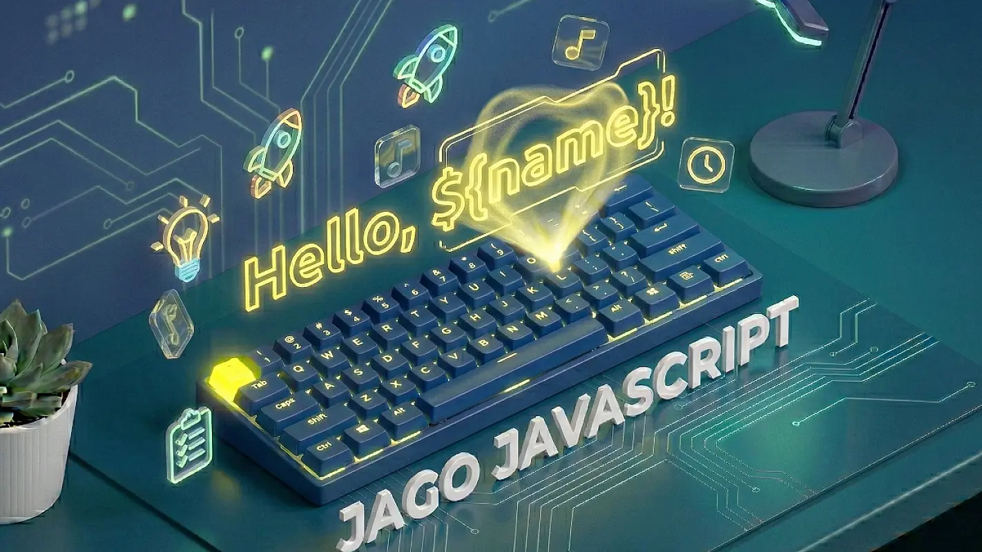 Jago JavaScript #10: Template Literals (Cara Gaul Gabungin Teks & Variabel!)