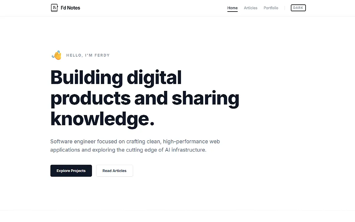 Personal Portfolio Framework
